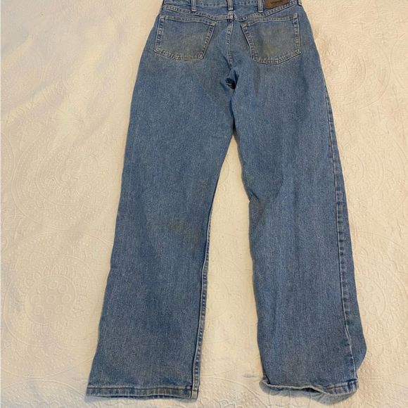 Wrangler size 34 x 34 Light Wash Straight Leg Denim Jeans - Picture 3 of 10